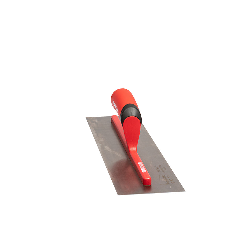 Goldblatt Red Stainless Steel Finishing Trowel W/Soft Grip 16in. x 4in.