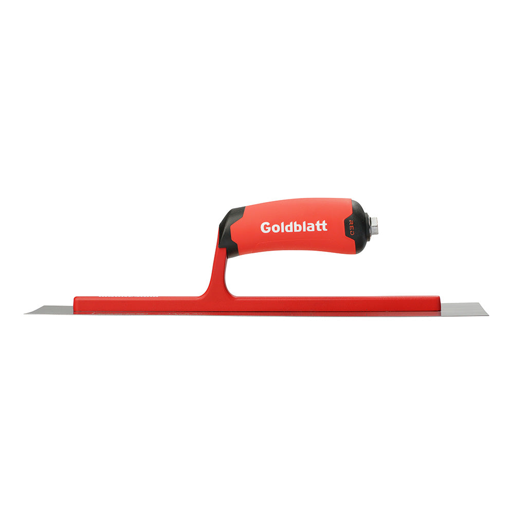 Goldblatt Red Stainless Steel Finishing Trowel W/Soft Grip 14in. x 4in.