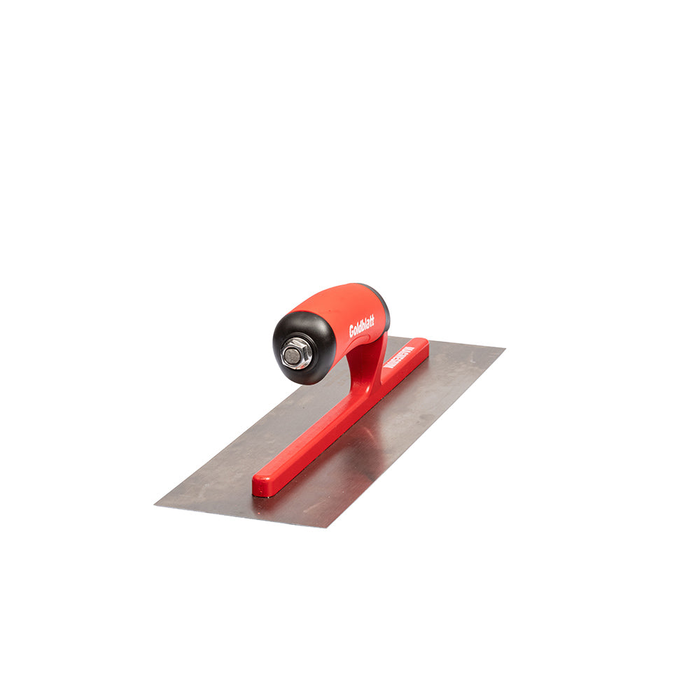 Goldblatt Red Stainless Steel Finishing Trowel W/Soft Grip 14in. x 4in.