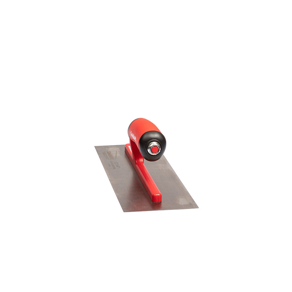 Goldblatt Red Stainless Steel Finishing Trowel W/Soft Grip 12in. x 4in.