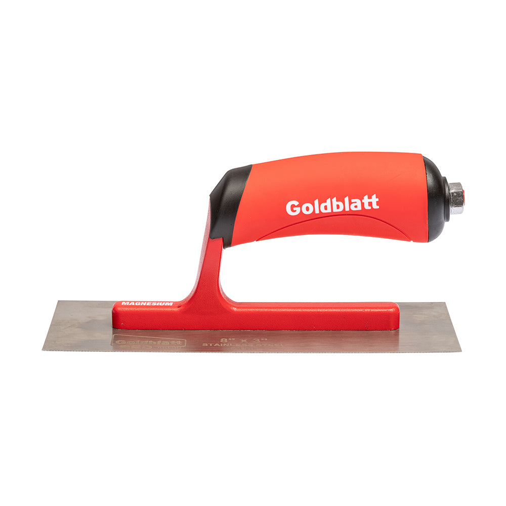 Goldblatt Red Stainless Steel Mini Trowel W/Soft Grip 8in. x 3in.