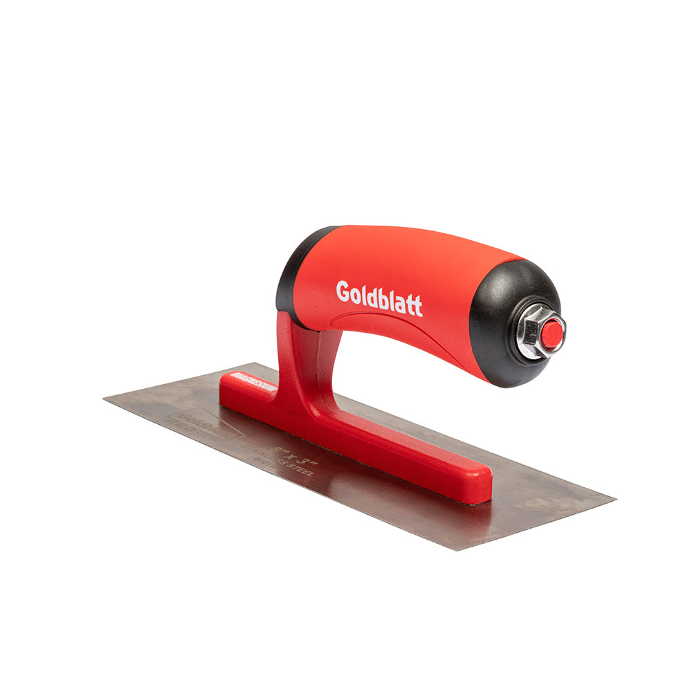 Goldblatt Red Stainless Steel Mini Trowel W/Soft Grip 8in. x 3in.