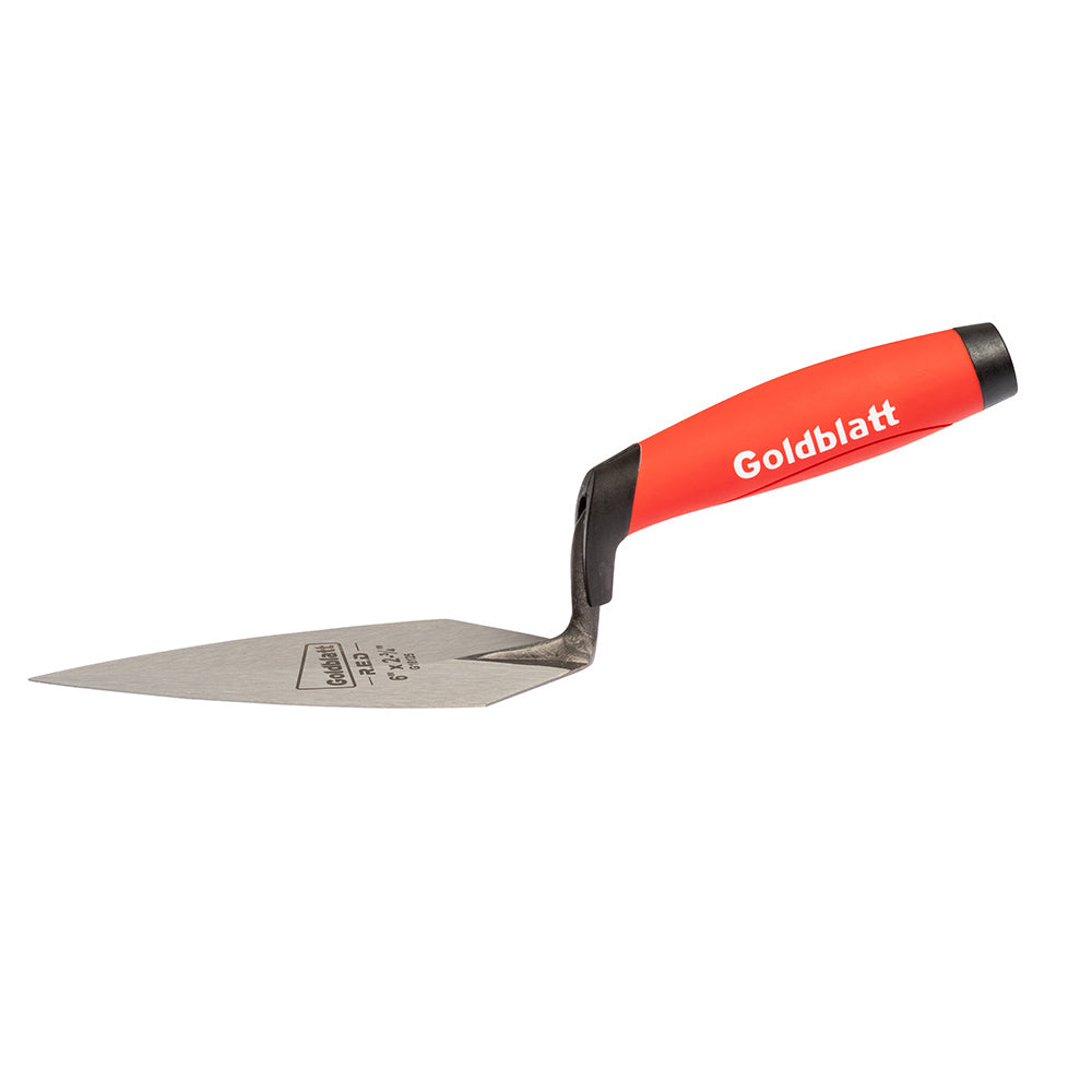 Goldblatt Red One-Piece Point Trowel 6in. x 2-3/4in.