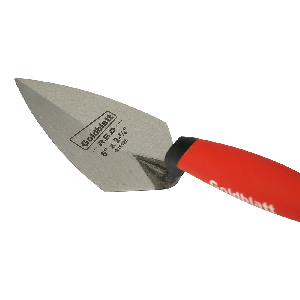Goldblatt Red One-Piece Point Trowel 6in. x 2-3/4in.