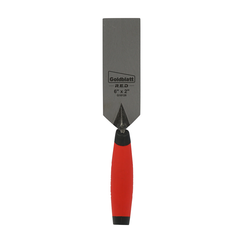 Goldblatt Red One-Piece Margin Trowel 6in. x 2in.