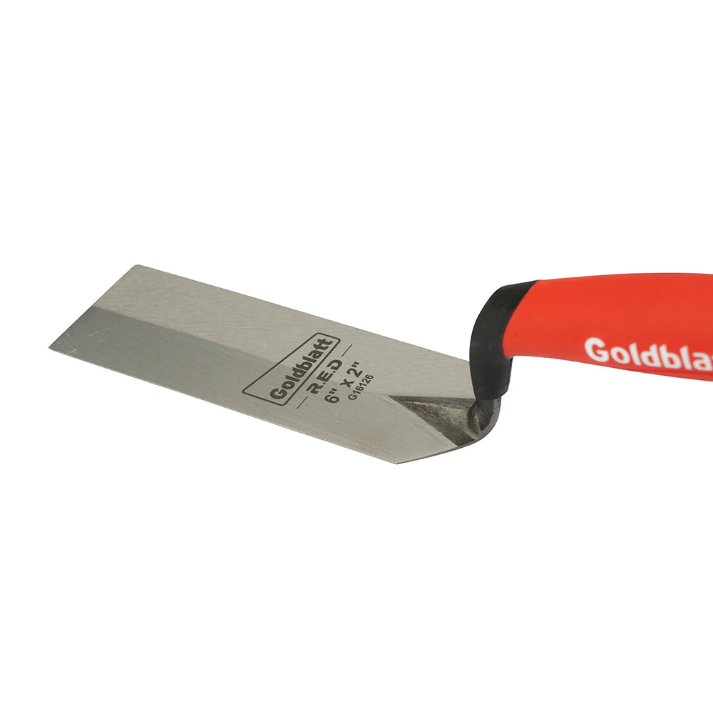 Goldblatt Red One-Piece Margin Trowel 6in. x 2in.
