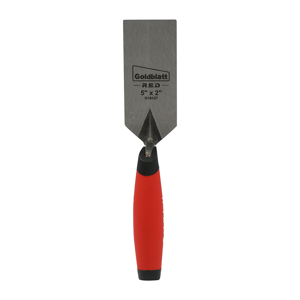 Goldblatt Red One-Piece Margin Trowel 5in. x 2in.