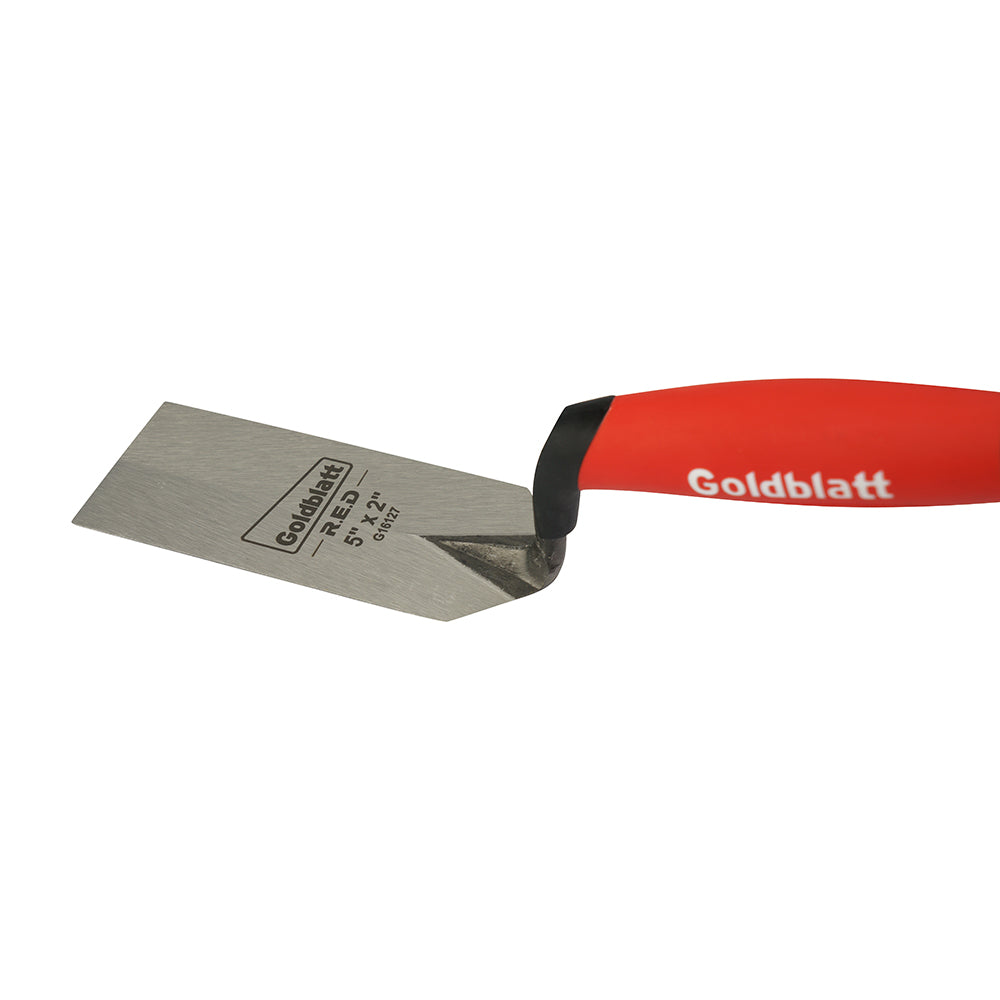 Goldblatt Red One-Piece Margin Trowel 5in. x 2in.