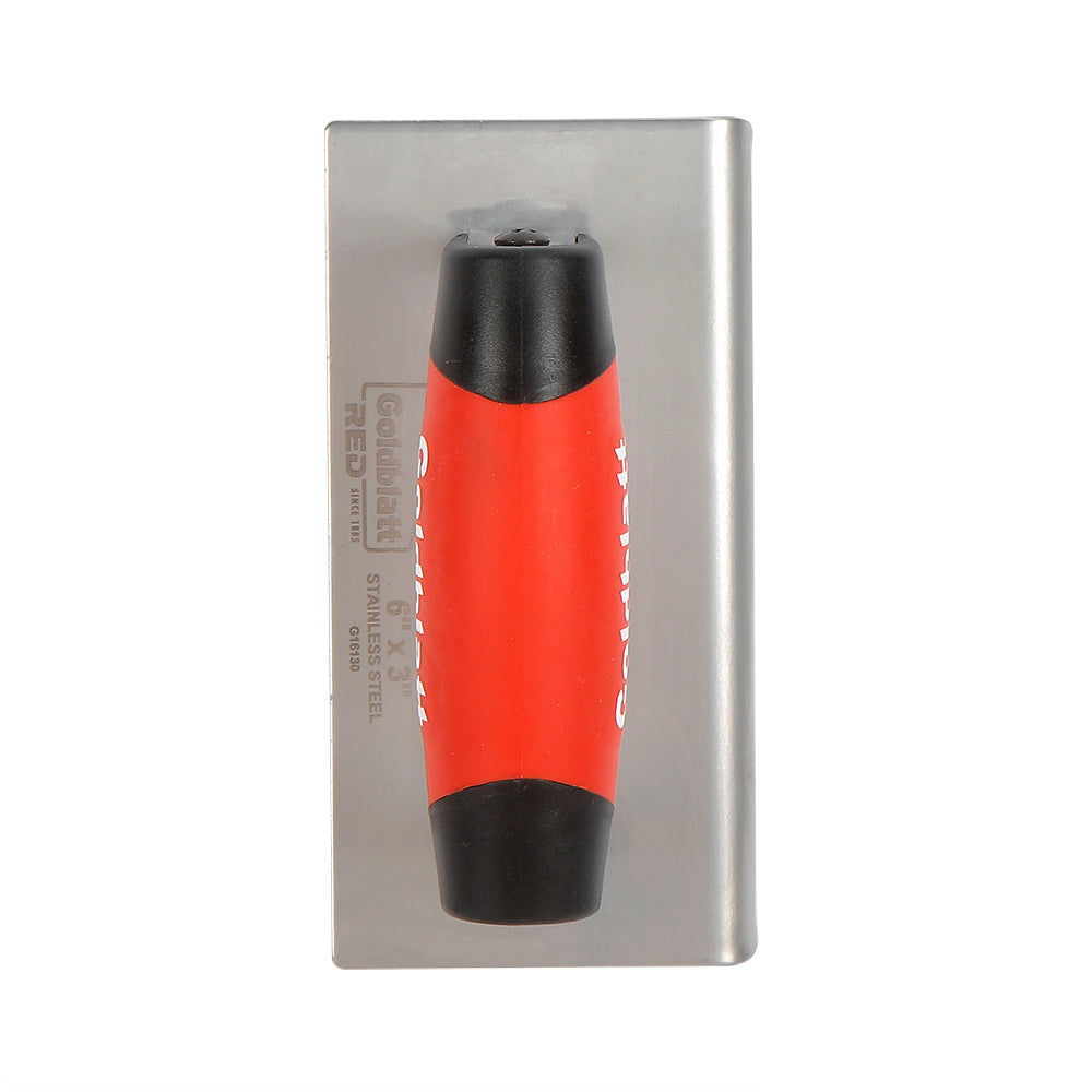 Goldblatt Red Stainless Steel Edger 1/4in. x 3/8in. W/Soft Grip