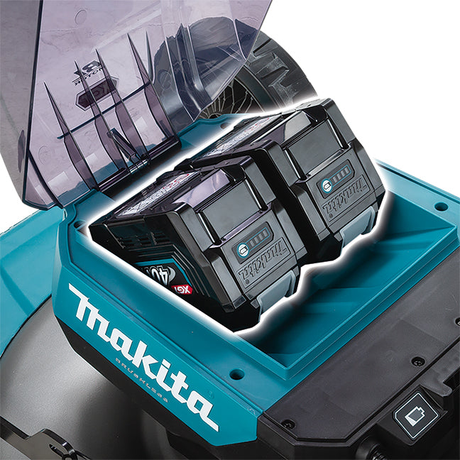 Makita LM002GT201 40V MAX XGT Brushless 21 Inches Self Propelled STEEL DECK Lawn Mower, 5.0Ah x 2 Kit