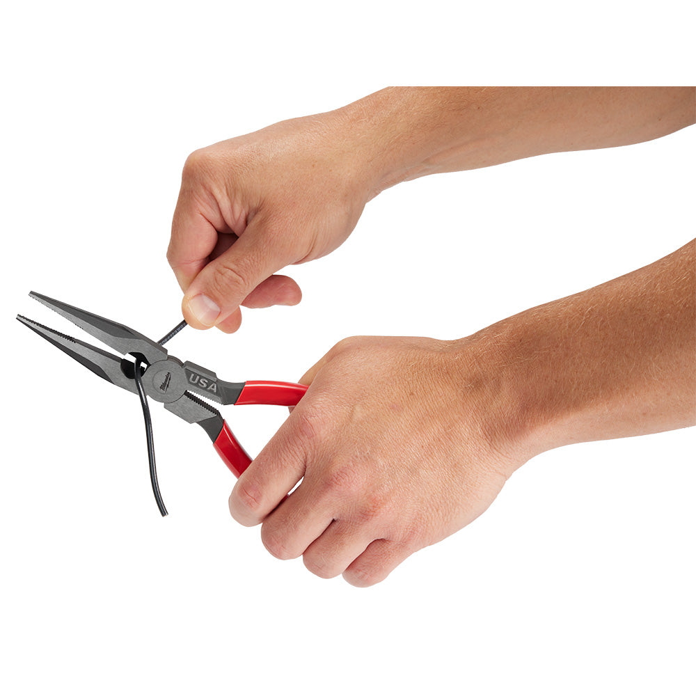 Milwaukee MT505 Long Nose Dipped Grip Pliers 8 in.
