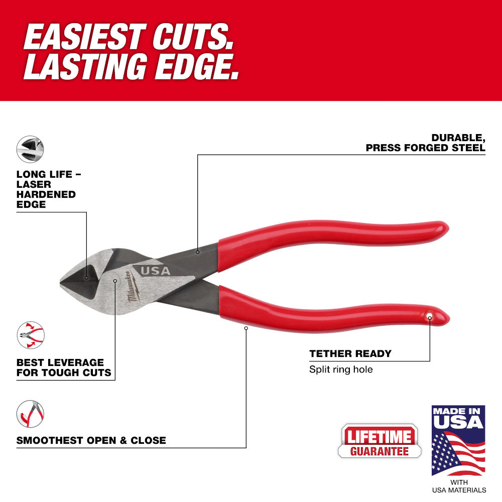 Milwaukee MT507 Diagonal Dipped Grip Cutting Pliers 7 in.