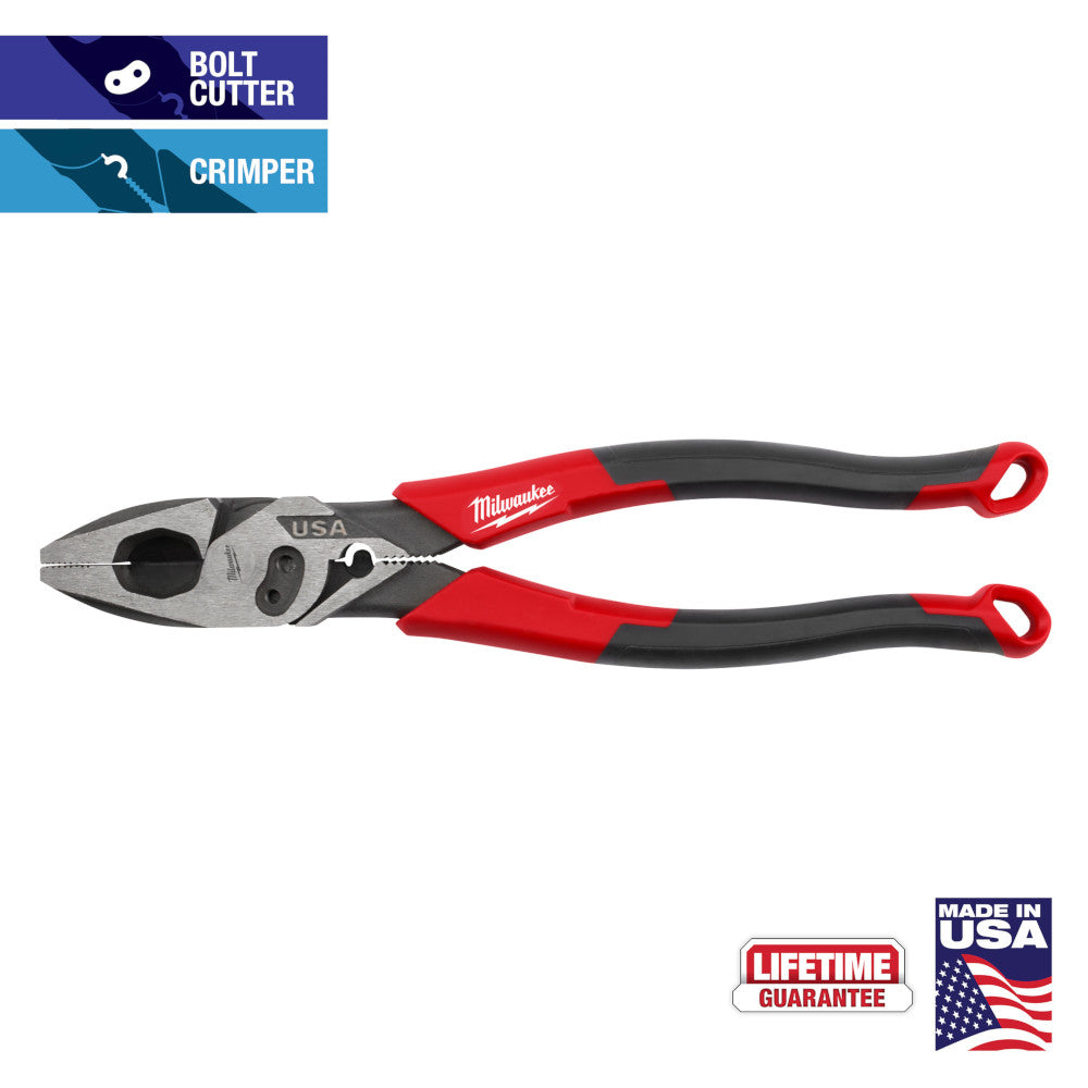 Milwaukee MT550C Linesmans Comfort Grip Pliers W/Crimper & Bolt Cutter