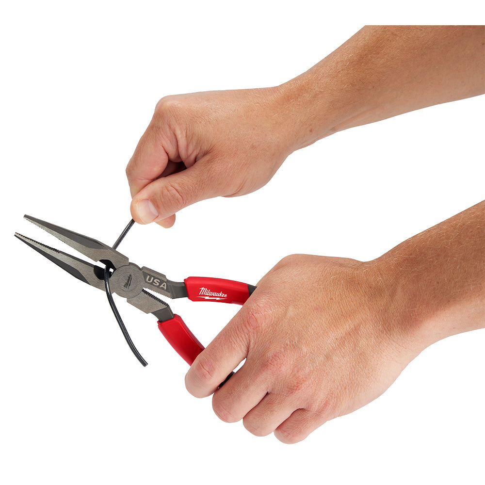 Milwaukee MT555 Long Nose Comfort Grip Pliers 8 in.