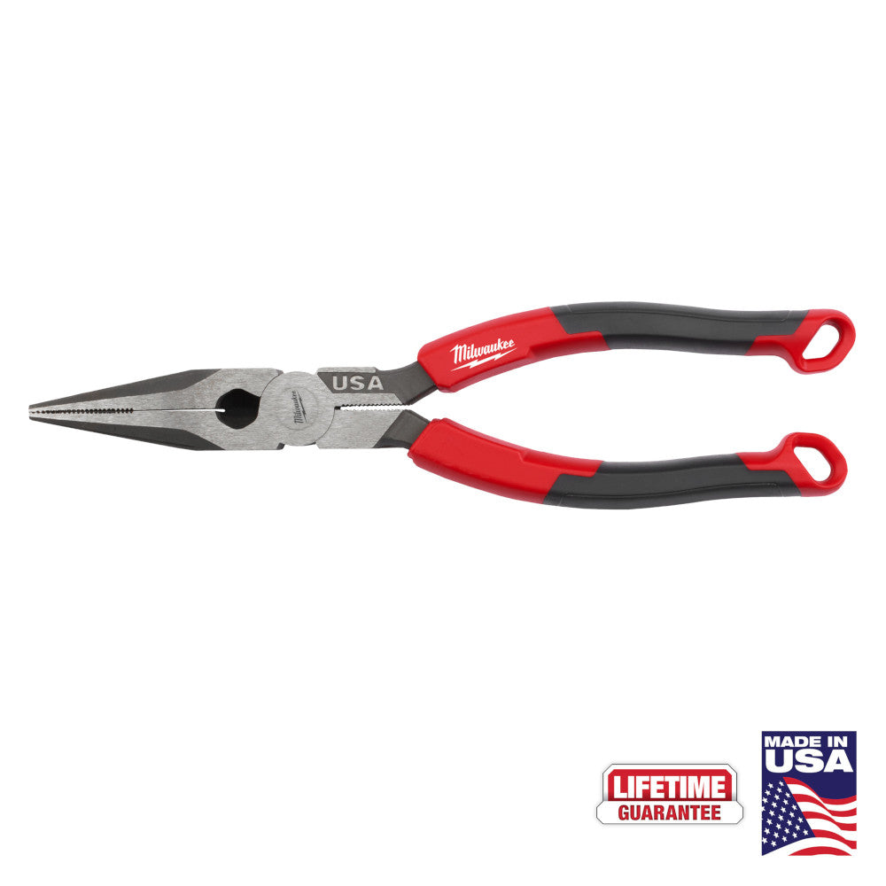 Milwaukee MT555 Long Nose Comfort Grip Pliers 8 in.