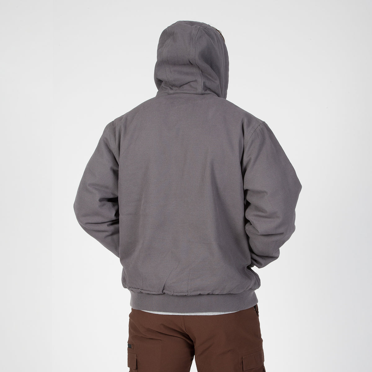 DuraDrive Sherpa-Lined Canvas Hoodie Jacket