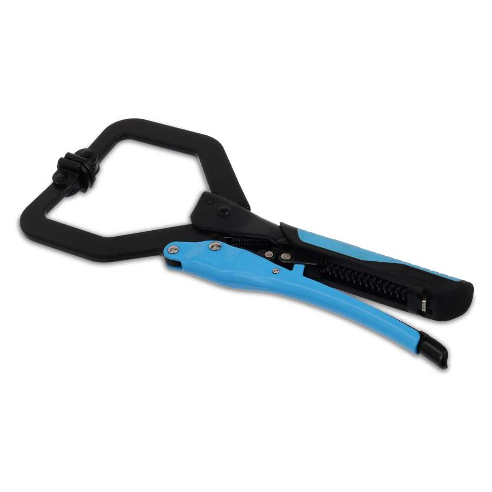 OX OX-P204302 AUTO ADJUST 7 Inches  C CLAMP WITH SWIVEL PAD - GRIPPED