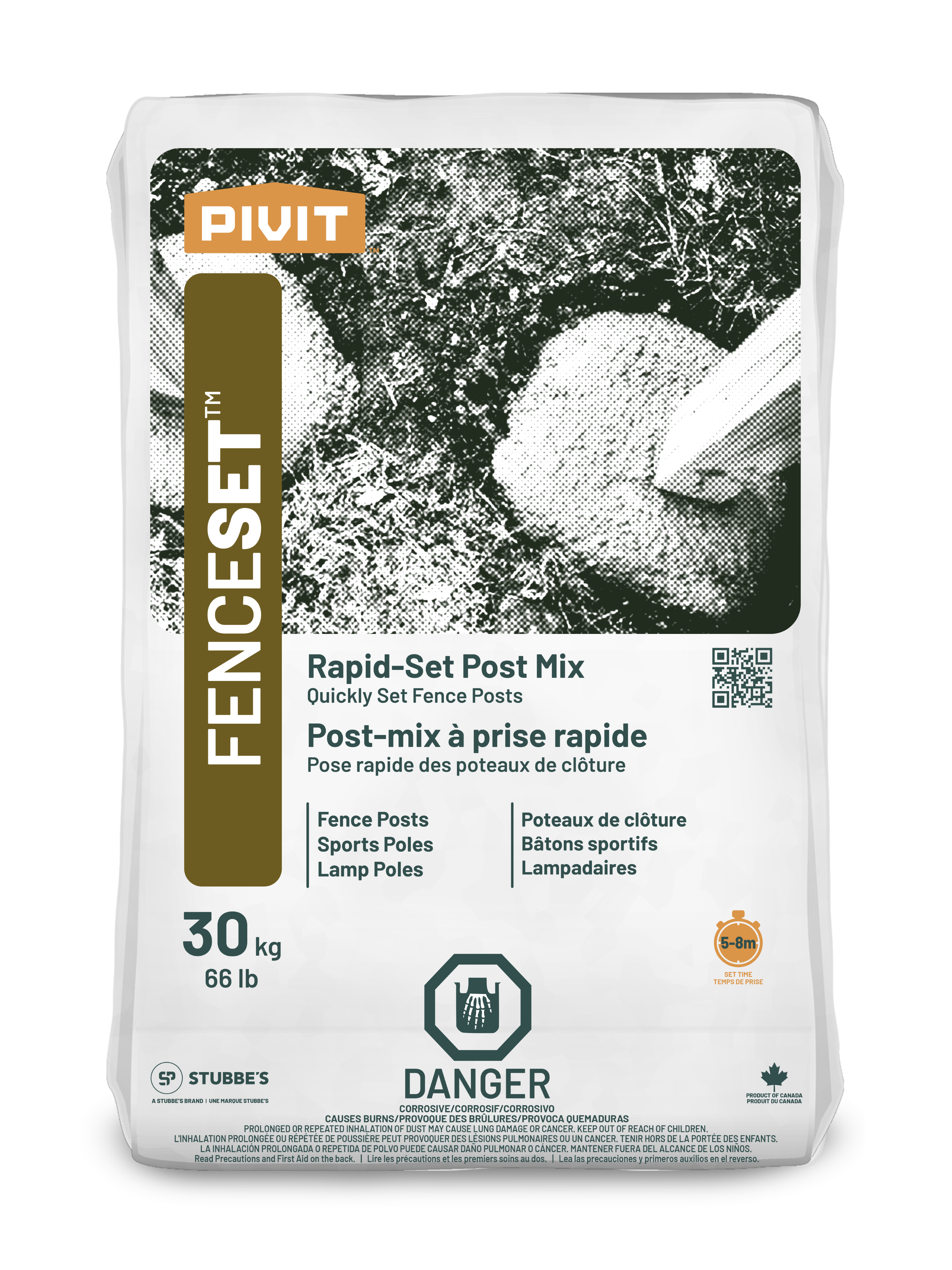 Pivit FenceSet 30 kg. Rapid Set Post Mix