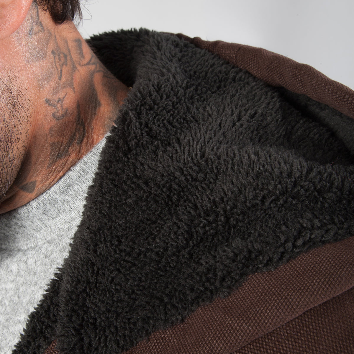 DuraDrive Sherpa-Lined Canvas Hoodie Jacket