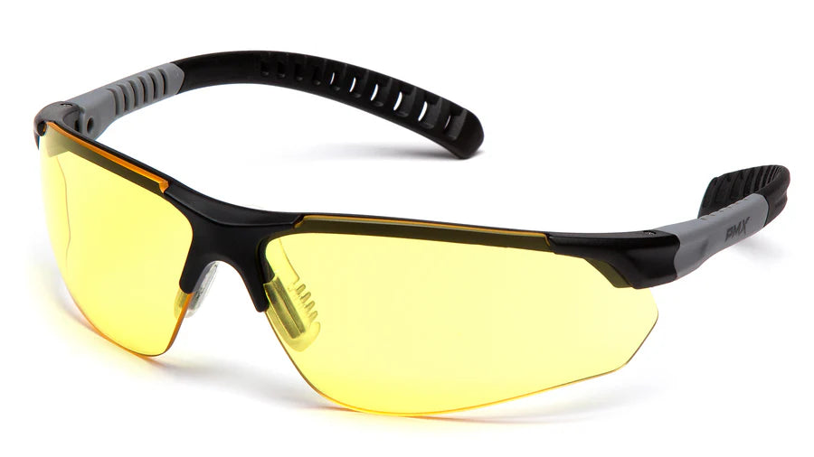 Pyramex SBG10130D Sitecore Safety Glasses W/Ratcheting Temples, Amber Lens