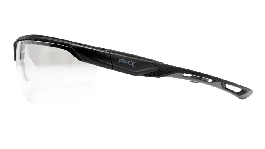 Pyramex SBG11310DT TruFlex Safety Glasses W/Nose & Temple Adjustment, H2X Anti-Fog, Clear Lens