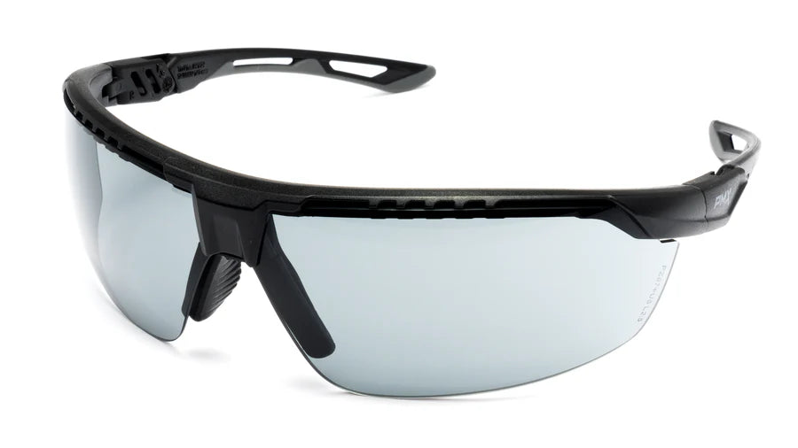 Pyramex SBG11320DT TruFlex Safety Glasses W/Nose & Temple Adjustemnt, H2X Anti-Fog, Gray Lens