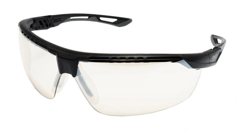 Pyramex SBG11380DT TruFlex Safety Glasses W/Nose & Temple Adjustemnt, Anti-Fog, Mirror Lens