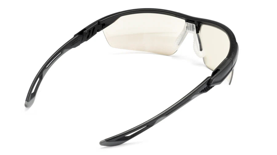 Pyramex SBG11380DT TruFlex Safety Glasses W/Nose & Temple Adjustemnt, Anti-Fog, Mirror Lens