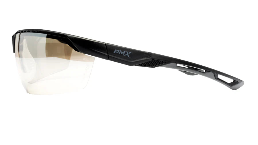 Pyramex SBG11380DT TruFlex Safety Glasses W/Nose & Temple Adjustemnt, Anti-Fog, Mirror Lens
