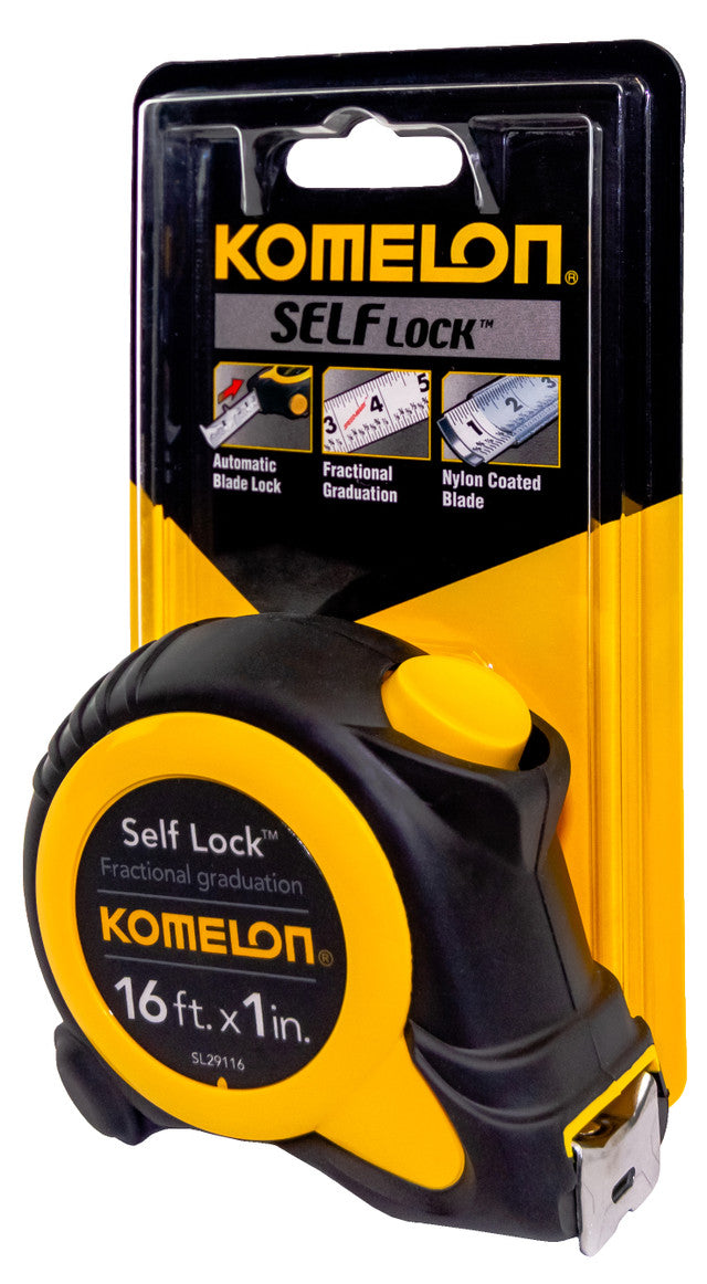 Komelon 16 ft.X1 in. Selflock W/Fractional Graduation Imperial Tape Measure