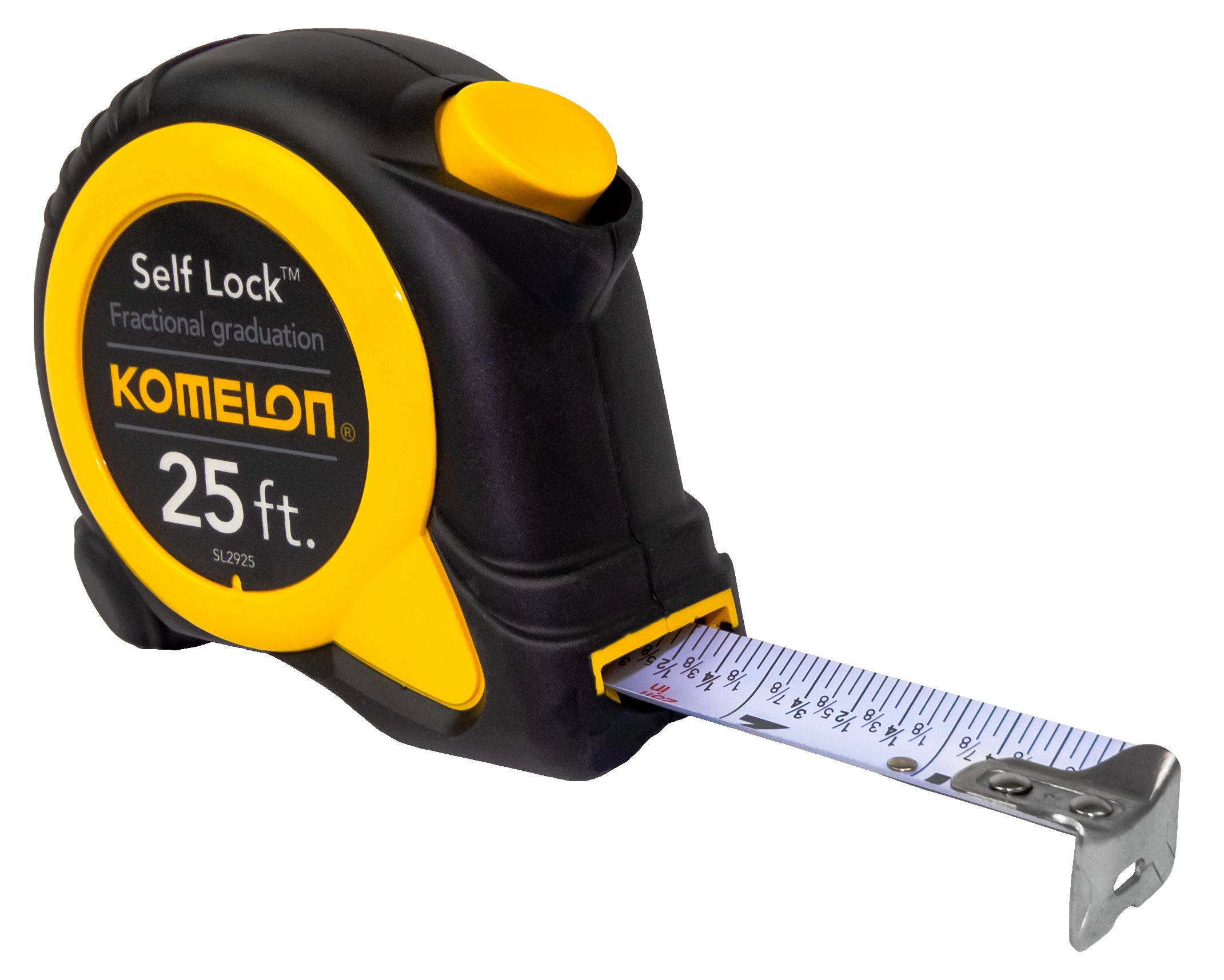 Komelon 25 ft.X1 in. Selflock W/Fractional Graduation Imperial Tape Measure
