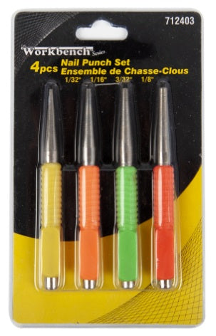 TOOLWAY 712403 4PK NAIL PUNCH SET