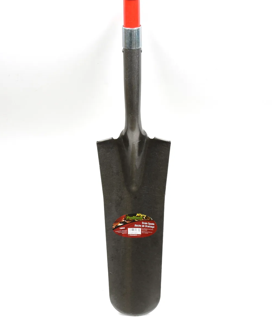 Proyard 61 in. Fiberglass Drain Spade Shovel