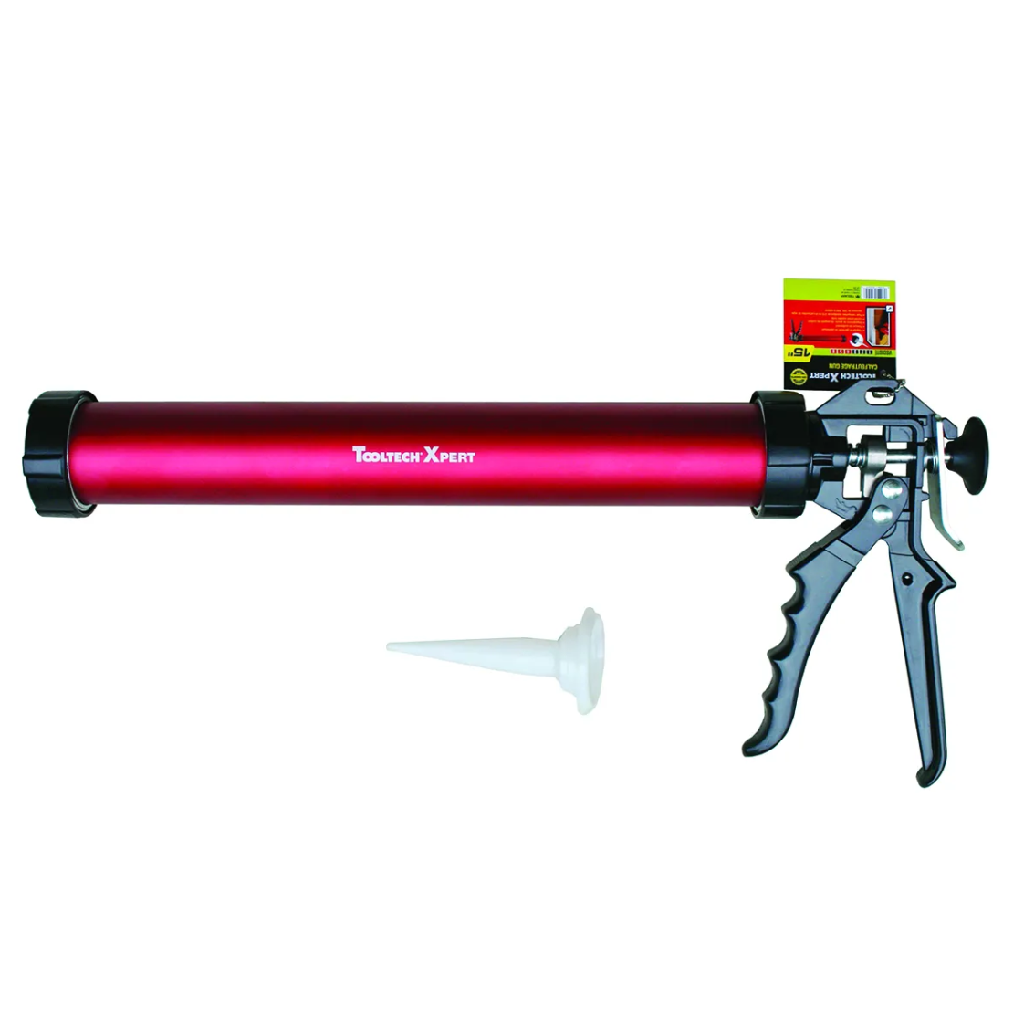 Tooltech 160025 Pro Heavy Duty Sausage Caulking Gun 600ml 12:1