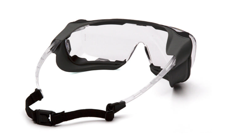Pyramex S9910STMRG Cappture Plus Over The Spectacles Safety Glasses, H2X Anti-Fog, Clear Lens