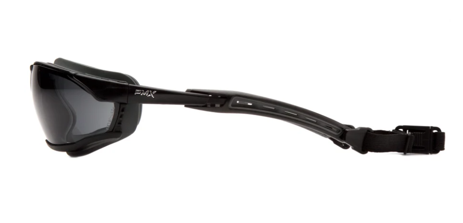 Pyramex GB9420STM Isotope Safety Glasses W/Rubber Gasket, H2Max Anti-Fog, Gray Lens