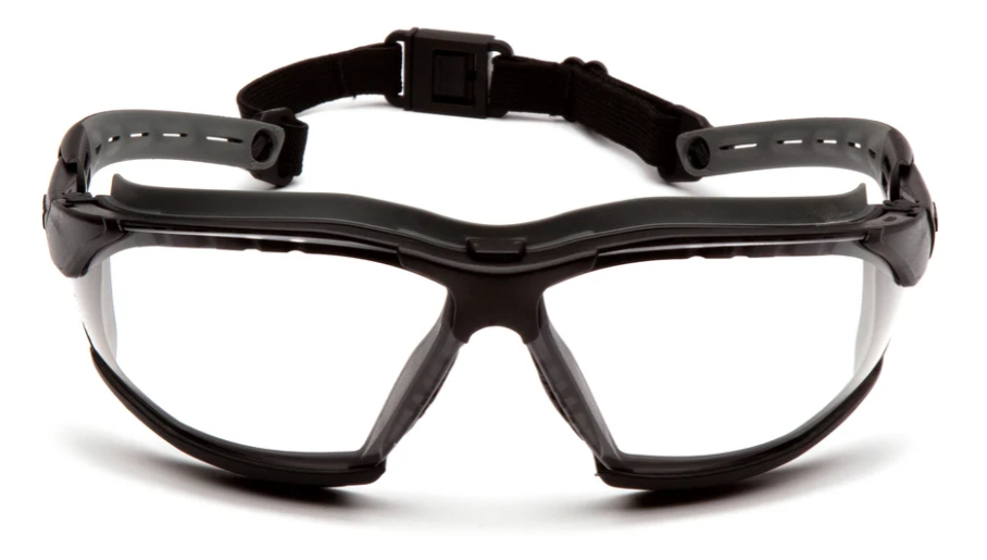 Pyramex GB9410STM Isotope Safety Glasses W/Rubber Gasket, H2Max Anti-Fog, Clear Lens
