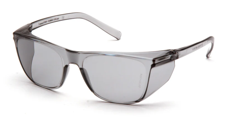 Pyramex S10925STM Legacy Safety Glasses W/Side Sheilds, H2Max Anti-Fog, Light Gray Lens