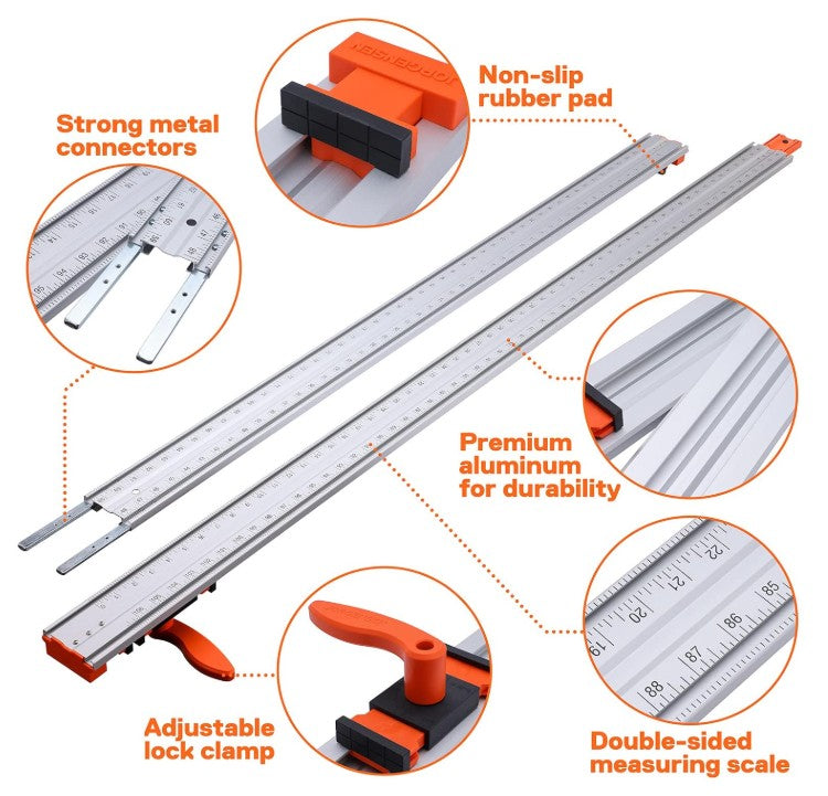 Jorgensen 97100 50 in. Cutting Rail Guide