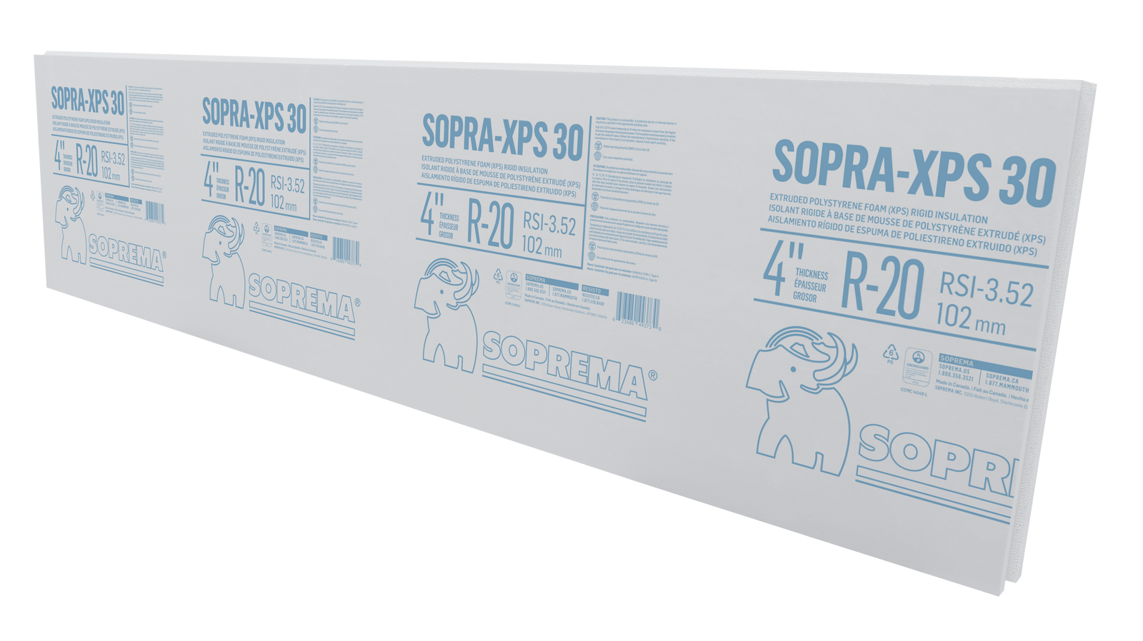 Sopra XPS-30 4 in. x 24 in. x 96 in.
  Shiplap Extruded Polystyrene Rigid Insulation