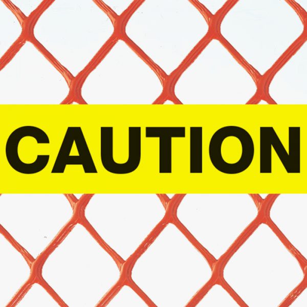 4 ft. x 50 ft. Orange Plastic Construction Safety Fence With Caution Tape