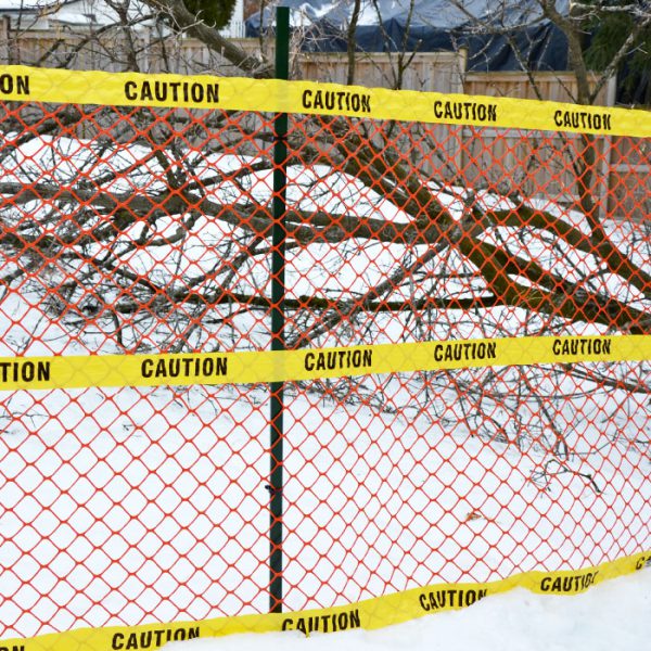4 ft. x 50 ft. Orange Plastic Construction Safety Fence With Caution Tape