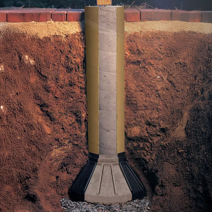 bigfoot systems bell shaped footing form for sonotubes and concrete forming tubes