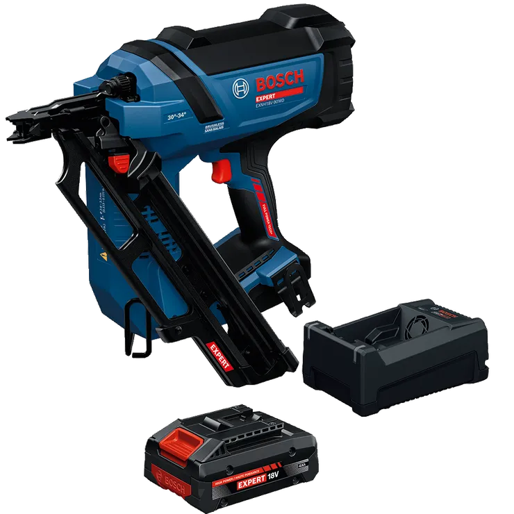 Bosch EXNH18V-90MDB14X 18V 30-degree framing nailer kit