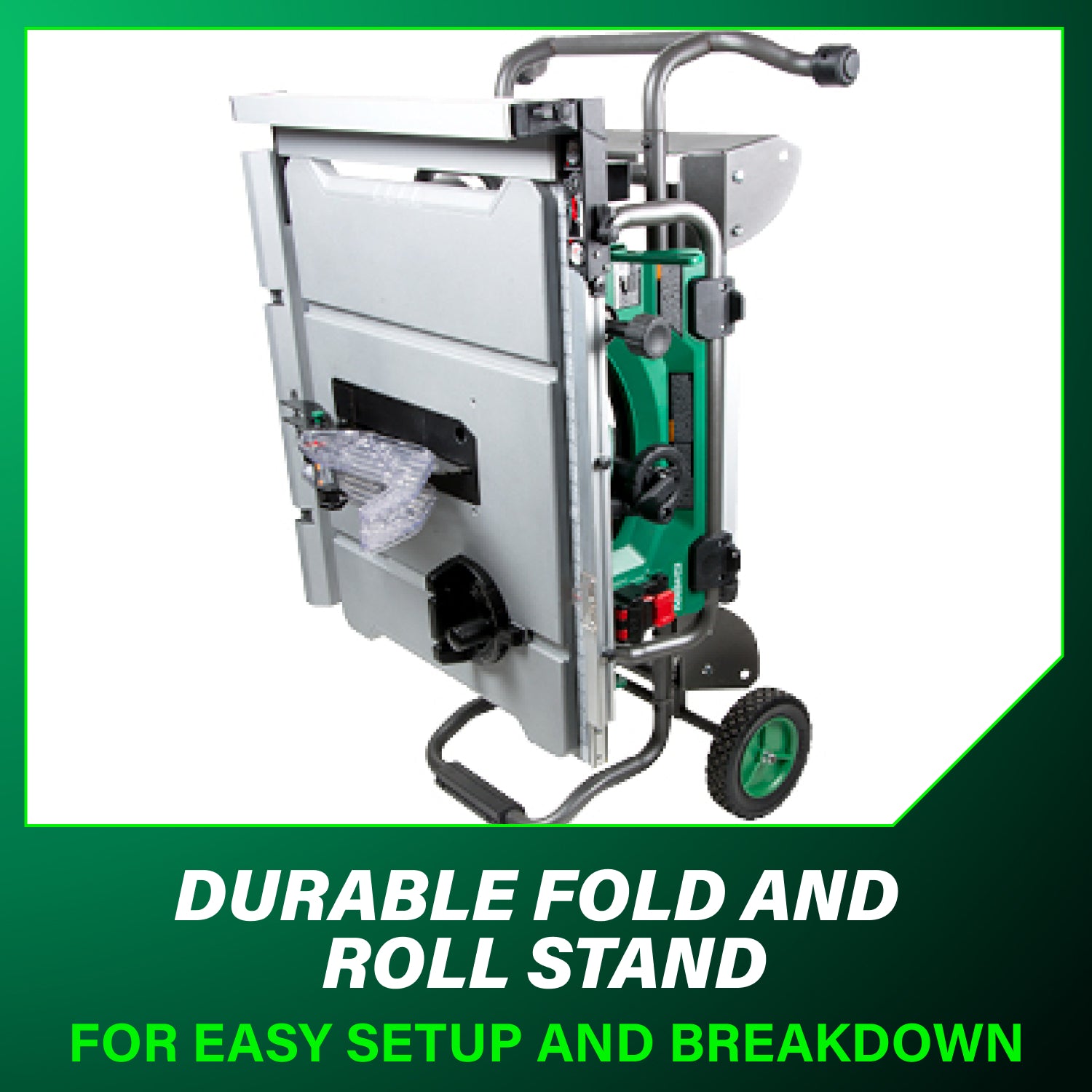 Metabo HPT C10RJSM 10 Inch Table Saw with Fold and Roll Stand