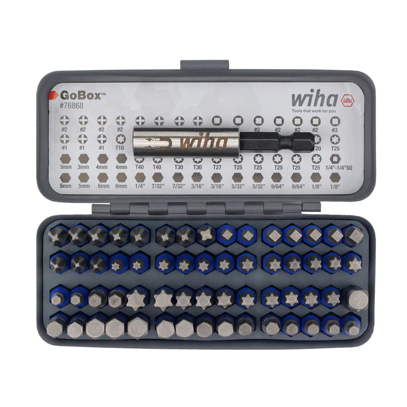 WIHA 1in Bluebit Go Box Ultra Bit Set 61Pc