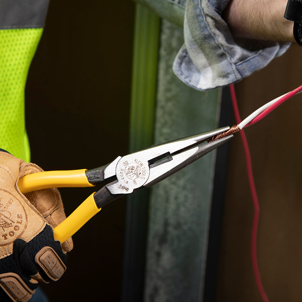 Klein D203-8 Needle Nose Side-Cutter Pliers 8 in.