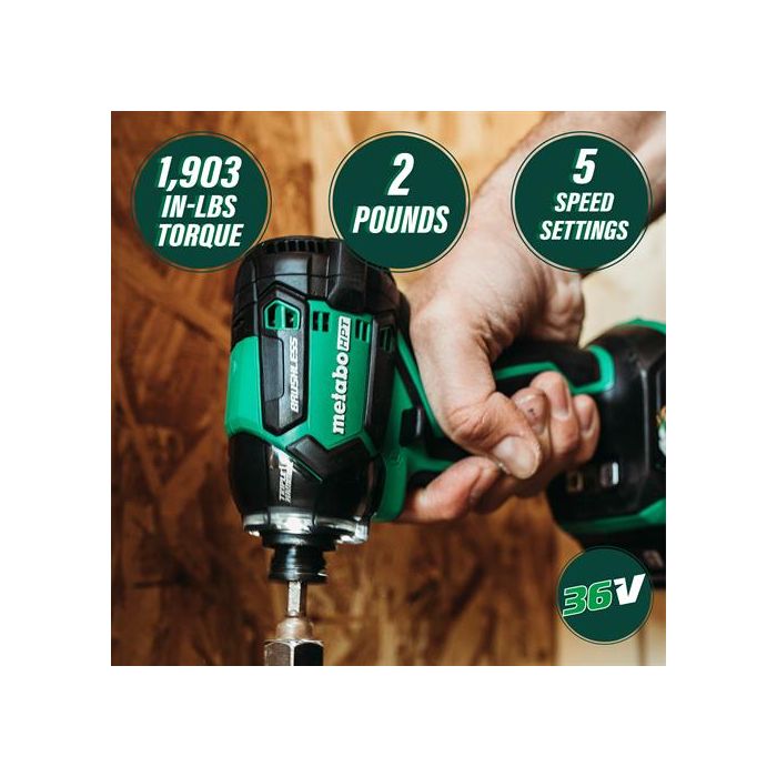 Metabo-HTP WH36DCQ4M 36V 1/4in Triple Hammer Bolt Impact Driver (Tool Only)