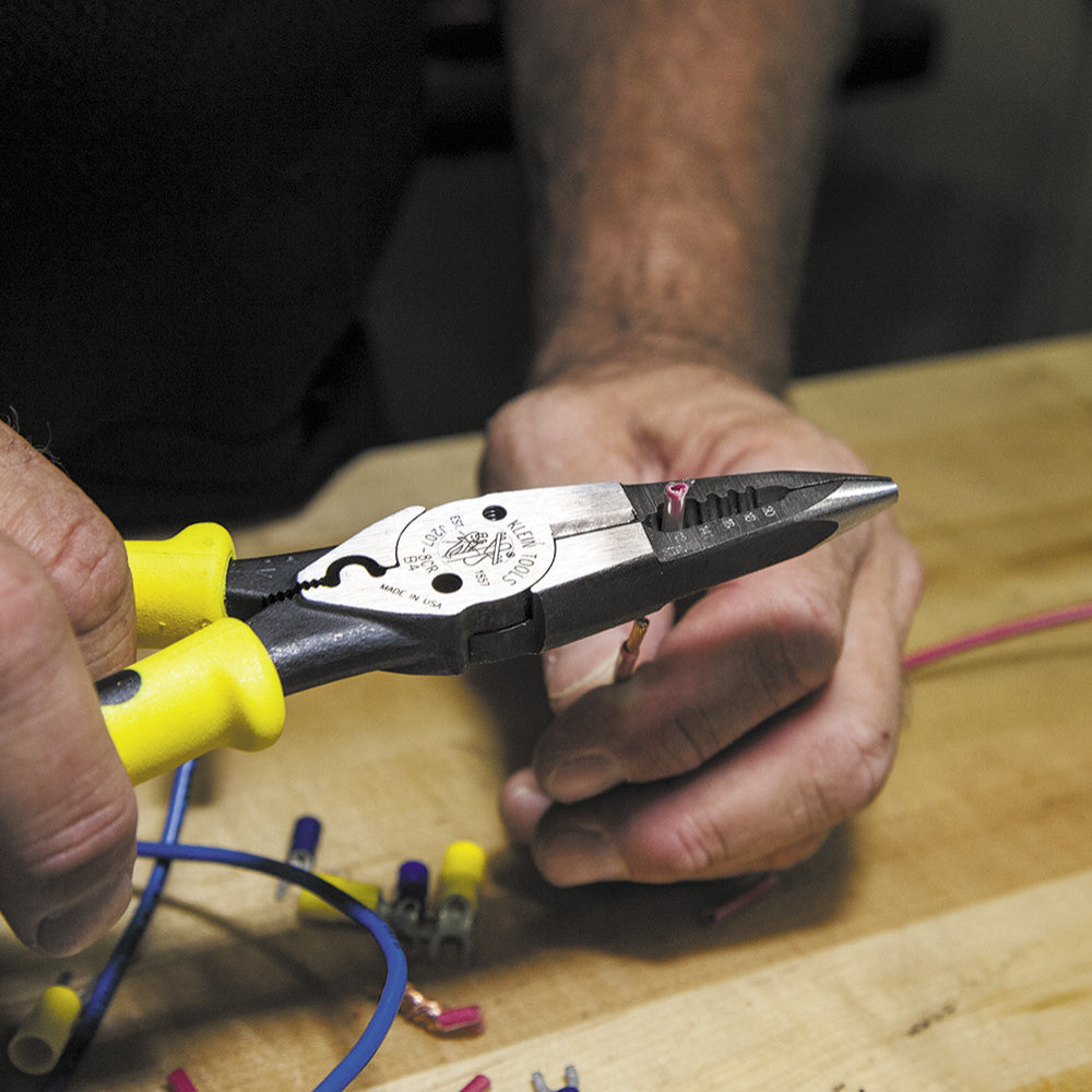 Klein J207-8CR Needle Nose Pliers w/Crimper 8.5 in.