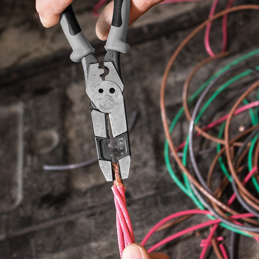 Klein J215-8CR Hybrid Pliers w/Crimper & Wire Stripper